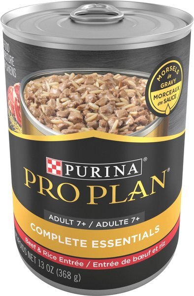 Purina Pro Plan Senior Beef and Rice Entree Canned Dog Food