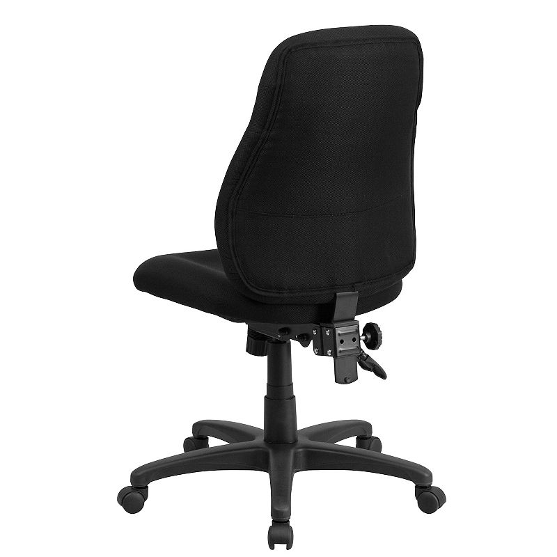 Emma and Oliver Mid-Back Black Fabric 1.5 Back Adjustment Ergonomic Task Office Chair