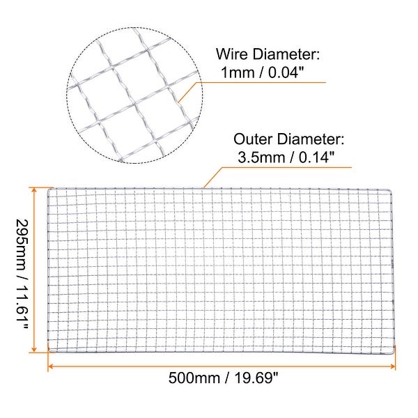 2pcs Square BBQ Grill Net 19.7