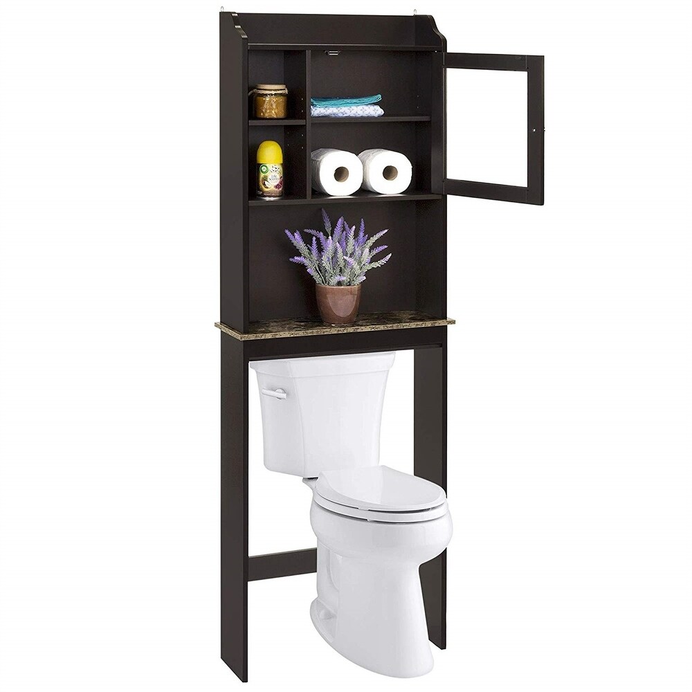 Merax Over The Toilet Space Saver Organization Wood Storage Cabinet