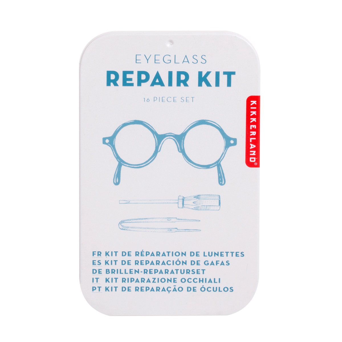 Kikkerland Blue Eyeglass Repair Kit