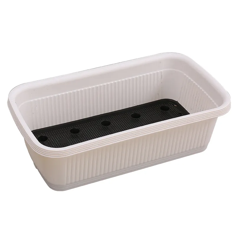 China Supplies Rectangular plastic pot long flower pot Vegetable Planter Plant Flower Pot