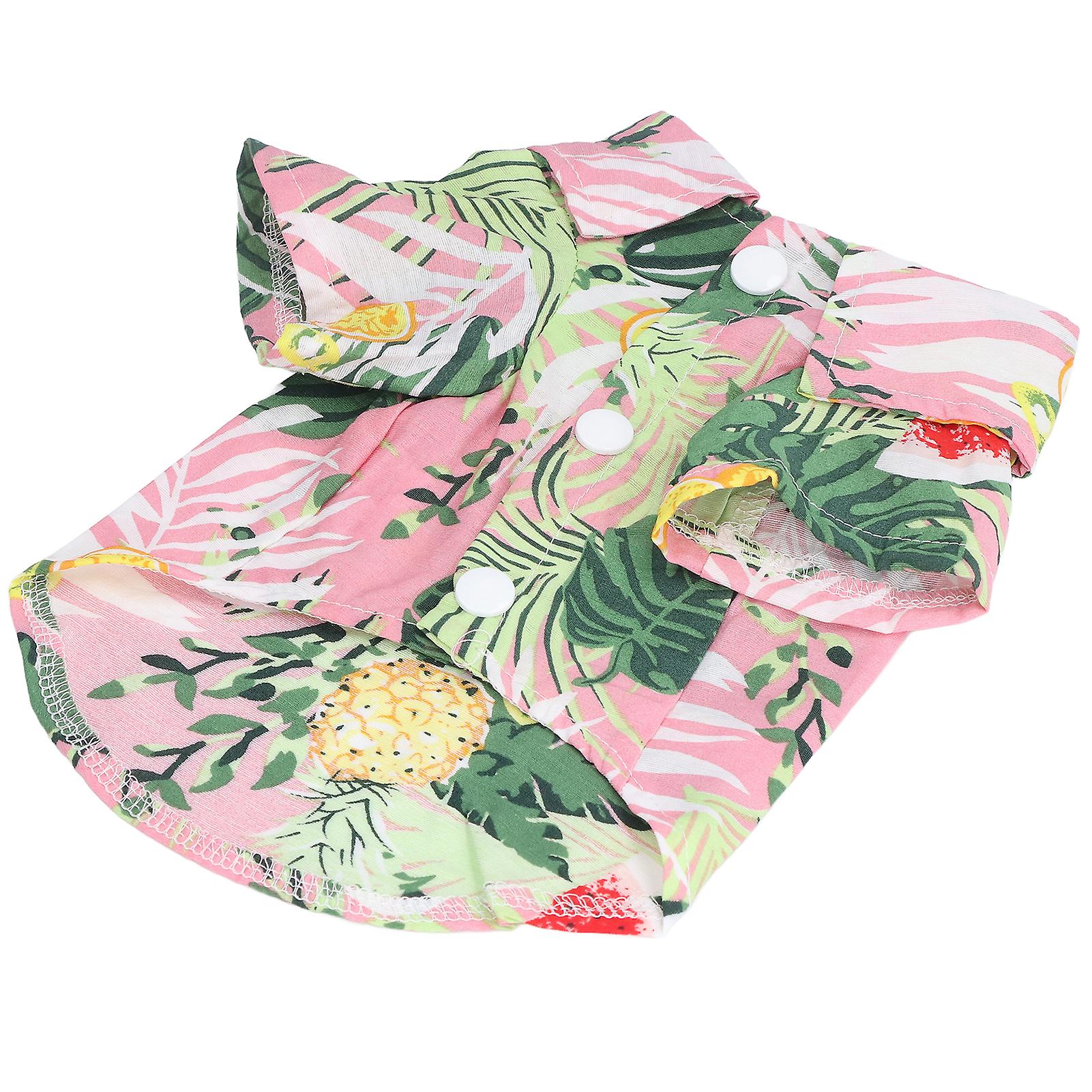 Pet Hawaiian Shirt Cute Breathable Cotton Hawaiian Dog Summer T Shirt For Cats Dogs Rabbitsm