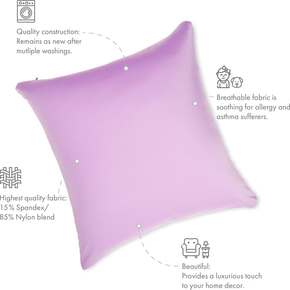 Throw Pillow Cozy Soft Microbead Purple: 1 Pc