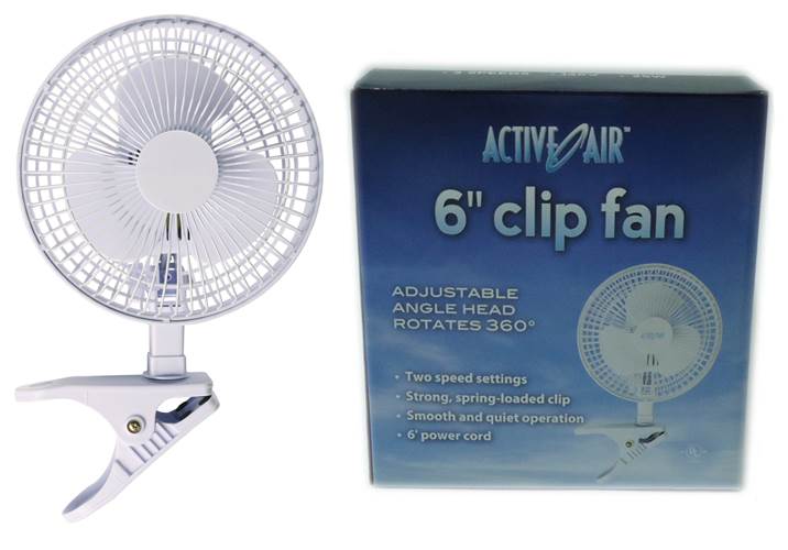 Hydrofarm ACFC6 Active Air 6-Inch Clip-On Desk Hydroponics Grow Fans (2 Pack)