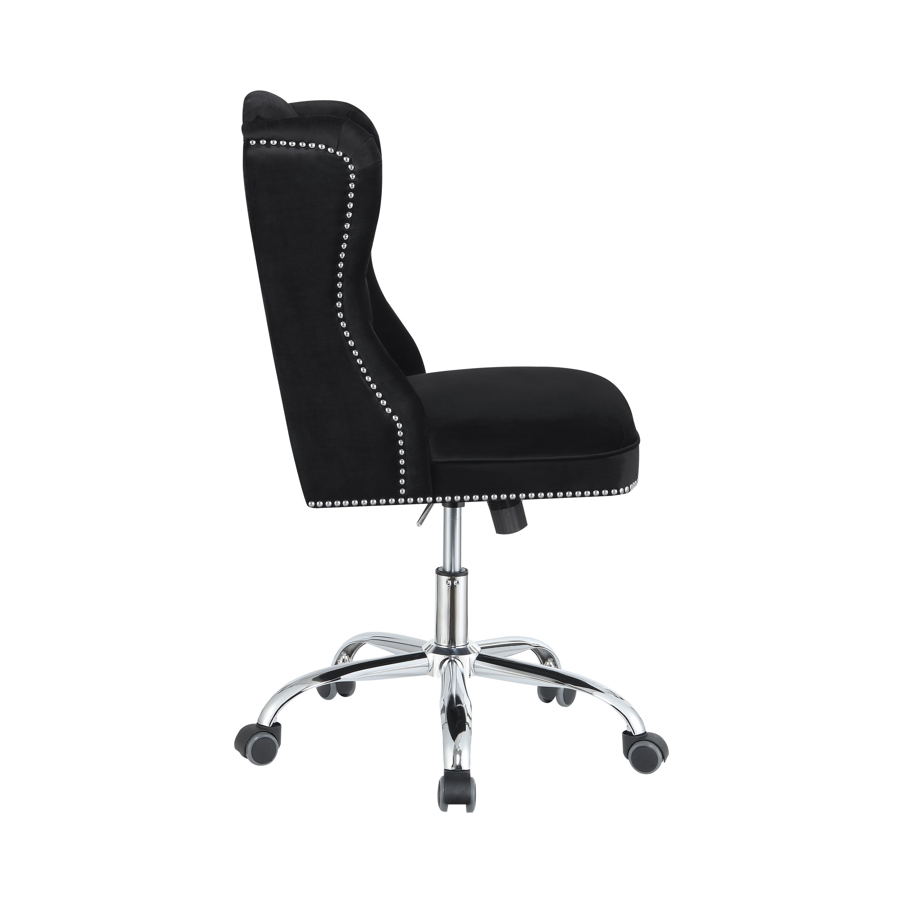 Julius Upholstered Tufted Office Chair Black And Chrome-801995