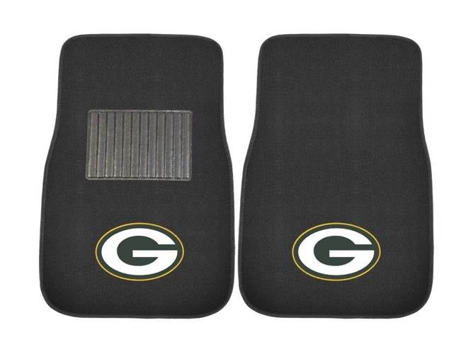 Green Bay Packers NFL 2-pc Embroidered Car Mat Set