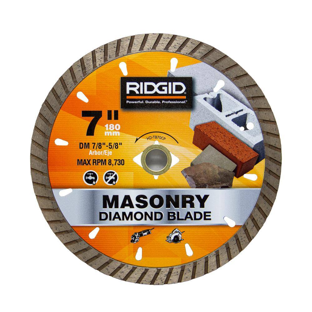 RIDGID 7 in. Turbo Diamond Blade HD-TB70CP