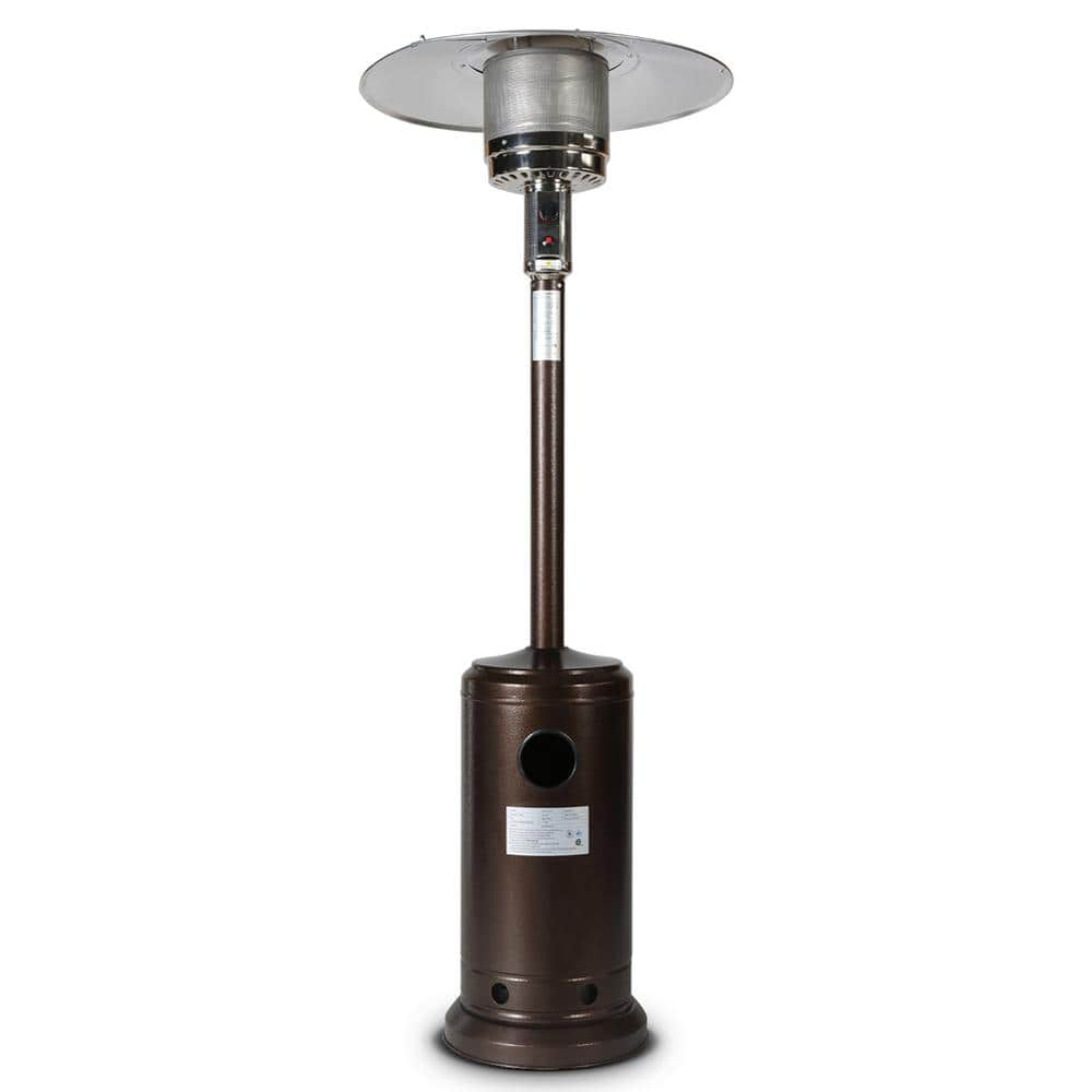 itapo 46000 BTU Bronze Powder Coated Iron Mushroom Propane Outdoor Patio Heater with 2 Smooth-Rolling Wheels S-D59311652