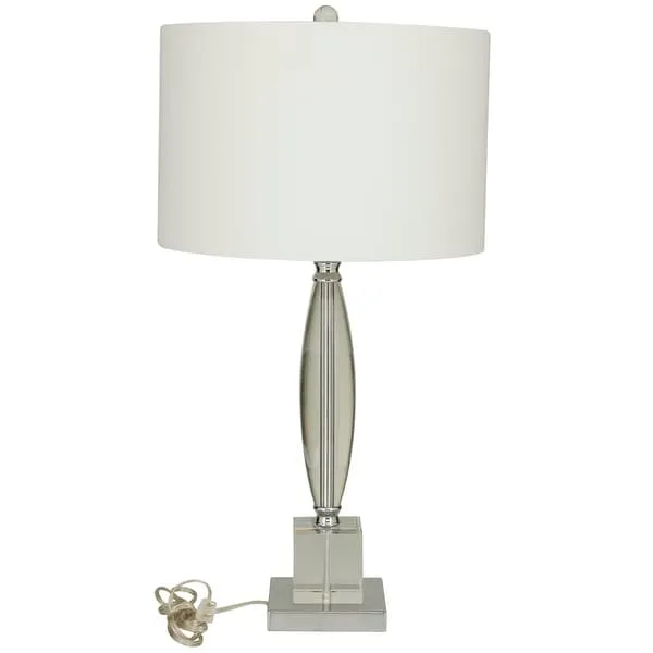 White Crystal Glam Table Lamp - 15 x 15 x 29