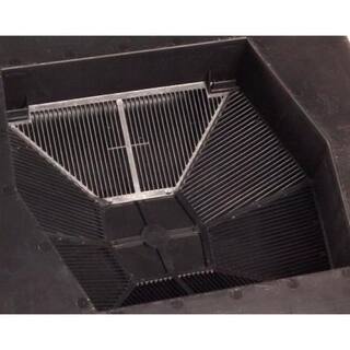 Master Flow 60 sq. in. NFA Resin Square-Top Roof Louver Static Vent in Black RT65BL