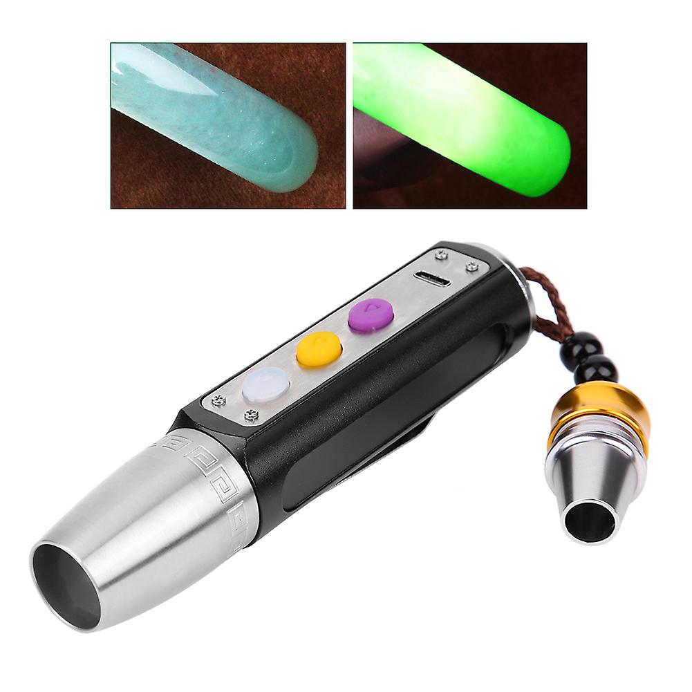 365nm Uv Flashlight， Ultraviolet Flashlight Led Portable Small Caliber Handheld Torch Detector For Professional Jade And Amber Appraisal 3 Led Light W