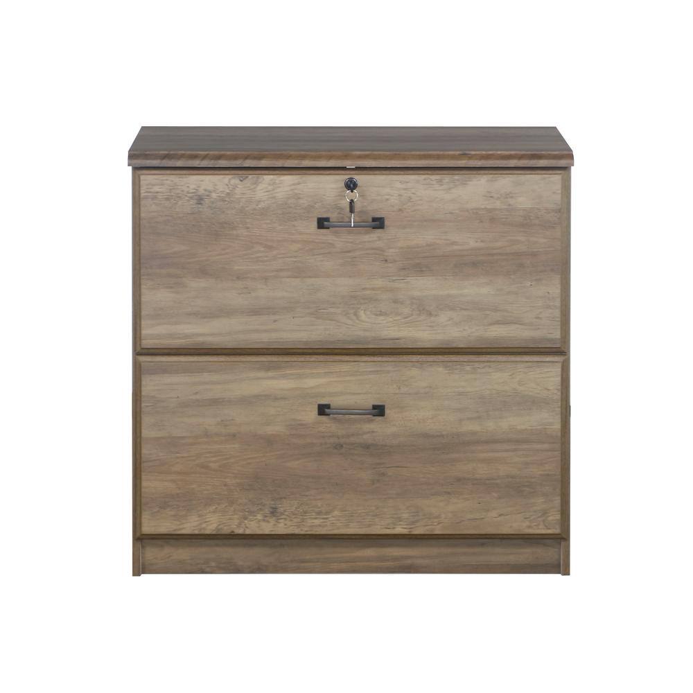 SAINT BIRCH Honduras 2-Drawer Rustic Oak 29.5 in. H x 30.3 in. W x 19.5 in. D Wood Lateral File Cabinet SBYH4101LFRO