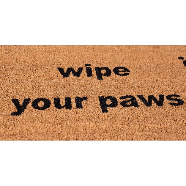 Birdrock Homewipe Your Paws Coir Doormat 18 X 30