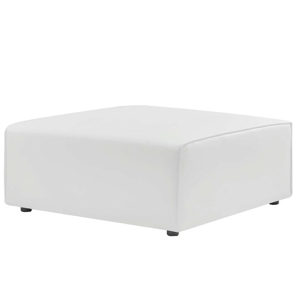 Mingle Performance Vegan Leather Ottoman