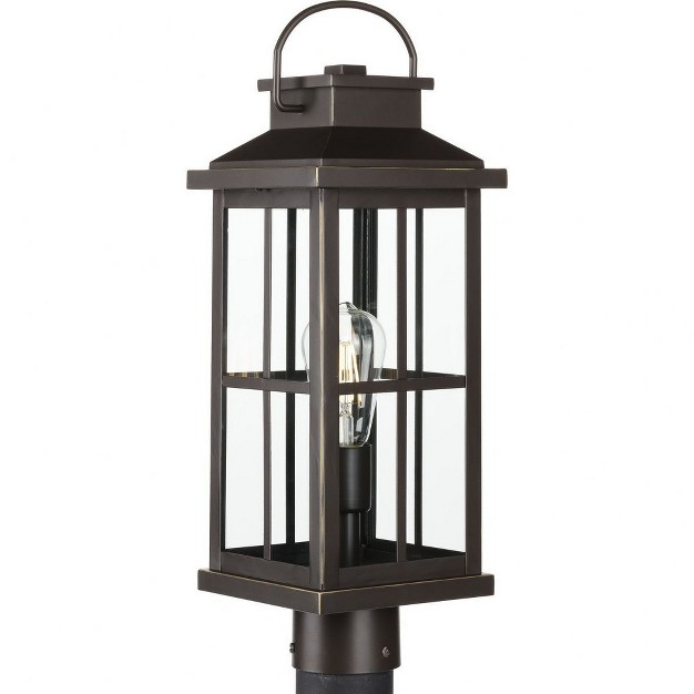 Progress Lighting Williamston 1 light Outdoor Post Lantern Antique Bronze Clear Glass 5 25 X 0 12 X 11 5 Shade