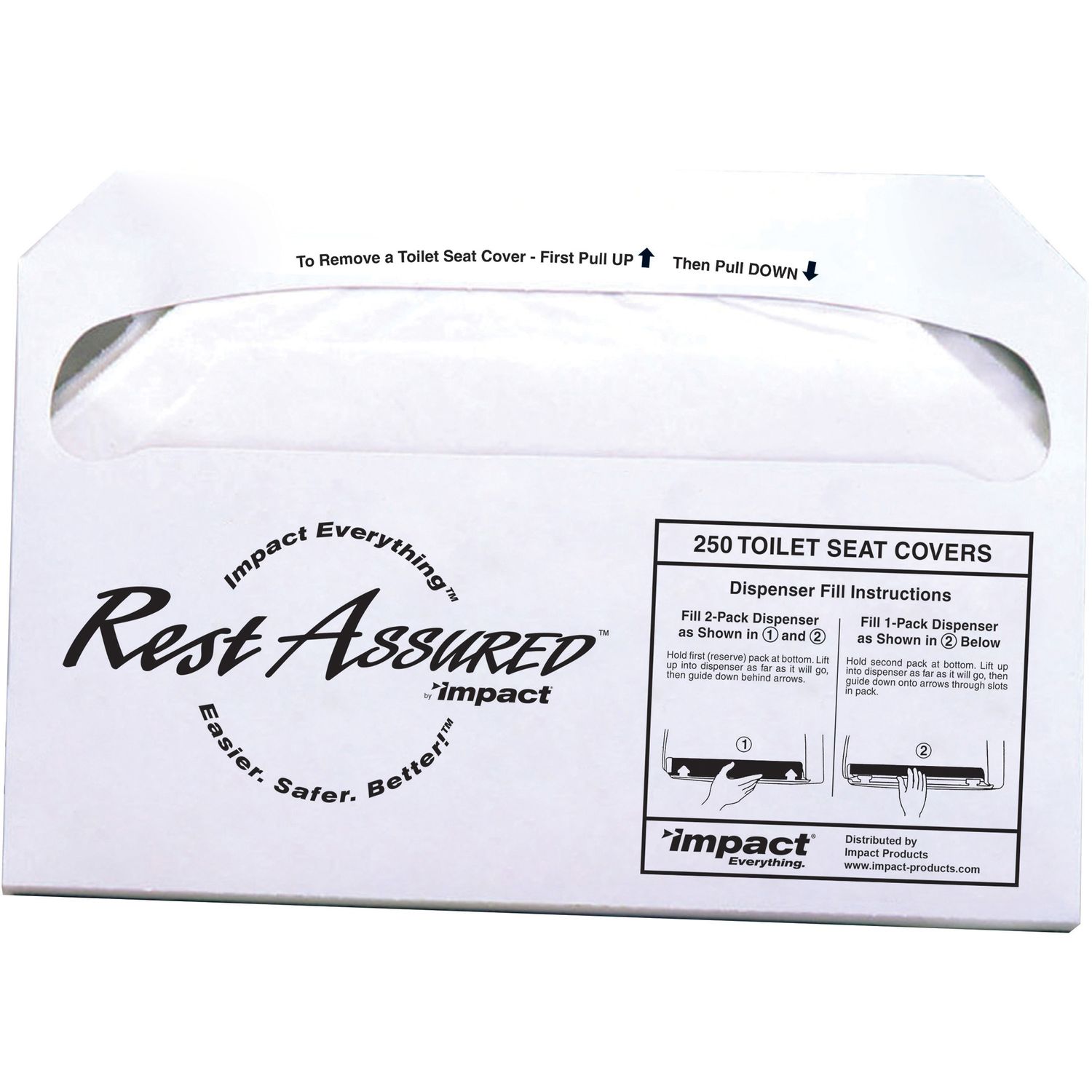 Rest Assured Half Fold Toilet Seat Covers by Impact Products IMP25183273