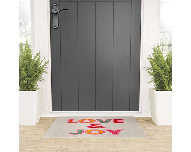 Showmemars Love Joy Festive Letters Welcome Mat society6