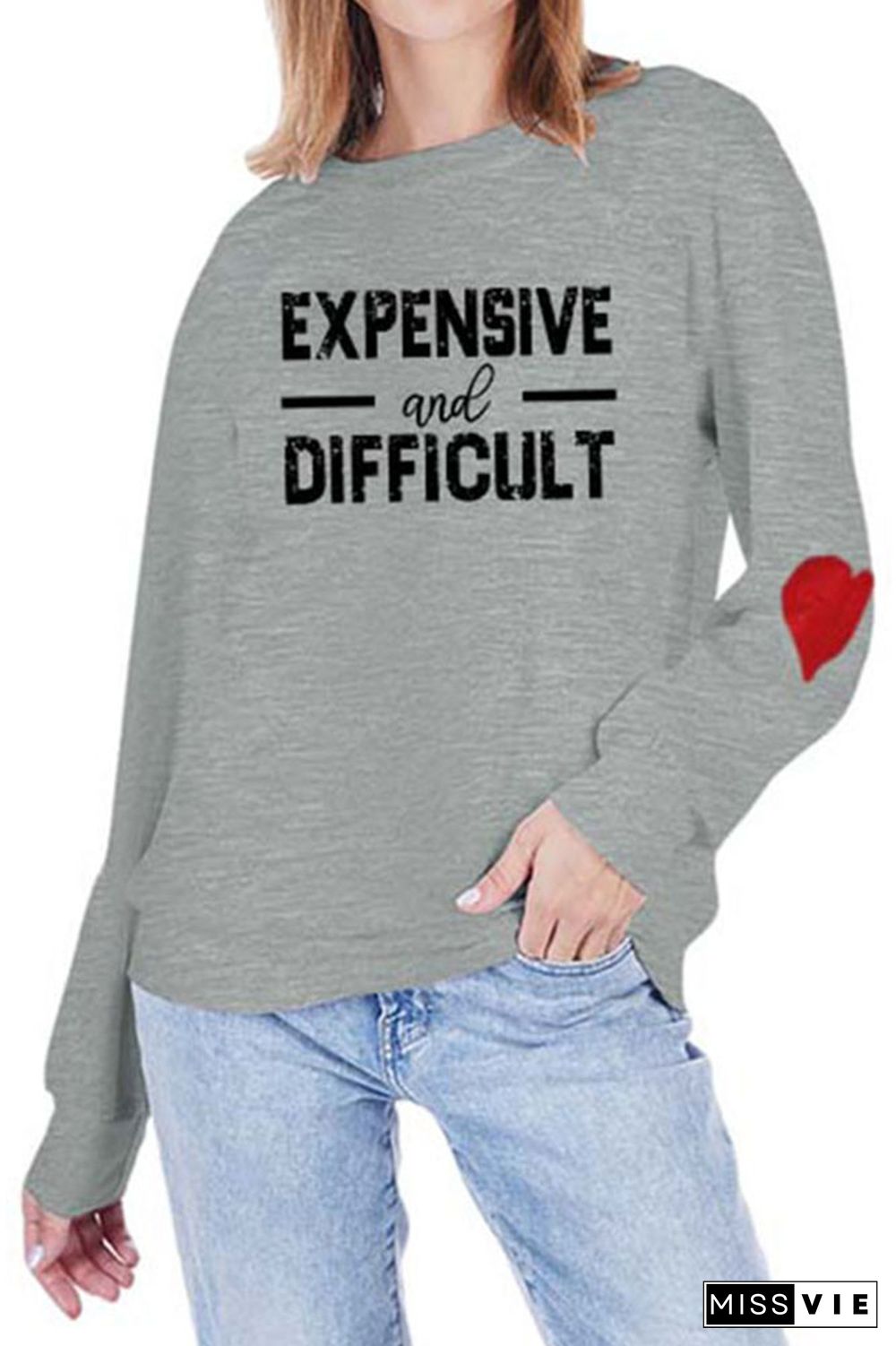 Expensive and Difficult,Valentines Day Classic Crew Sweatshirt Wholesale