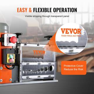 VEVOR Automatic Wire Stripping Machine 0.06in. to 1.26in. Electric Cable Stripper Peeler 750W 10 Channels for Copper Recycling B750W101538MMFDI9V1