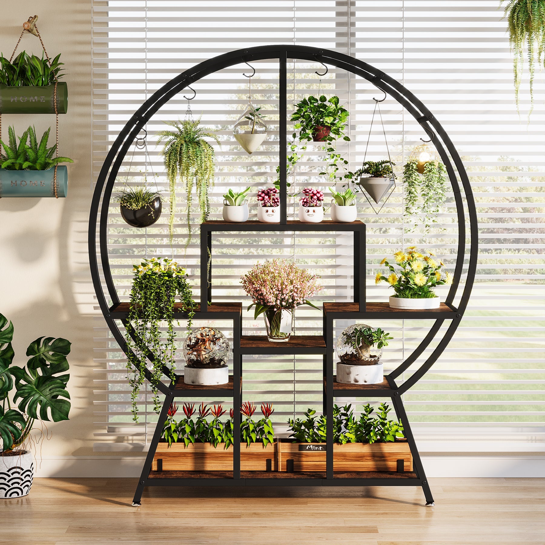 7-Tier Round Plant Stand, 65