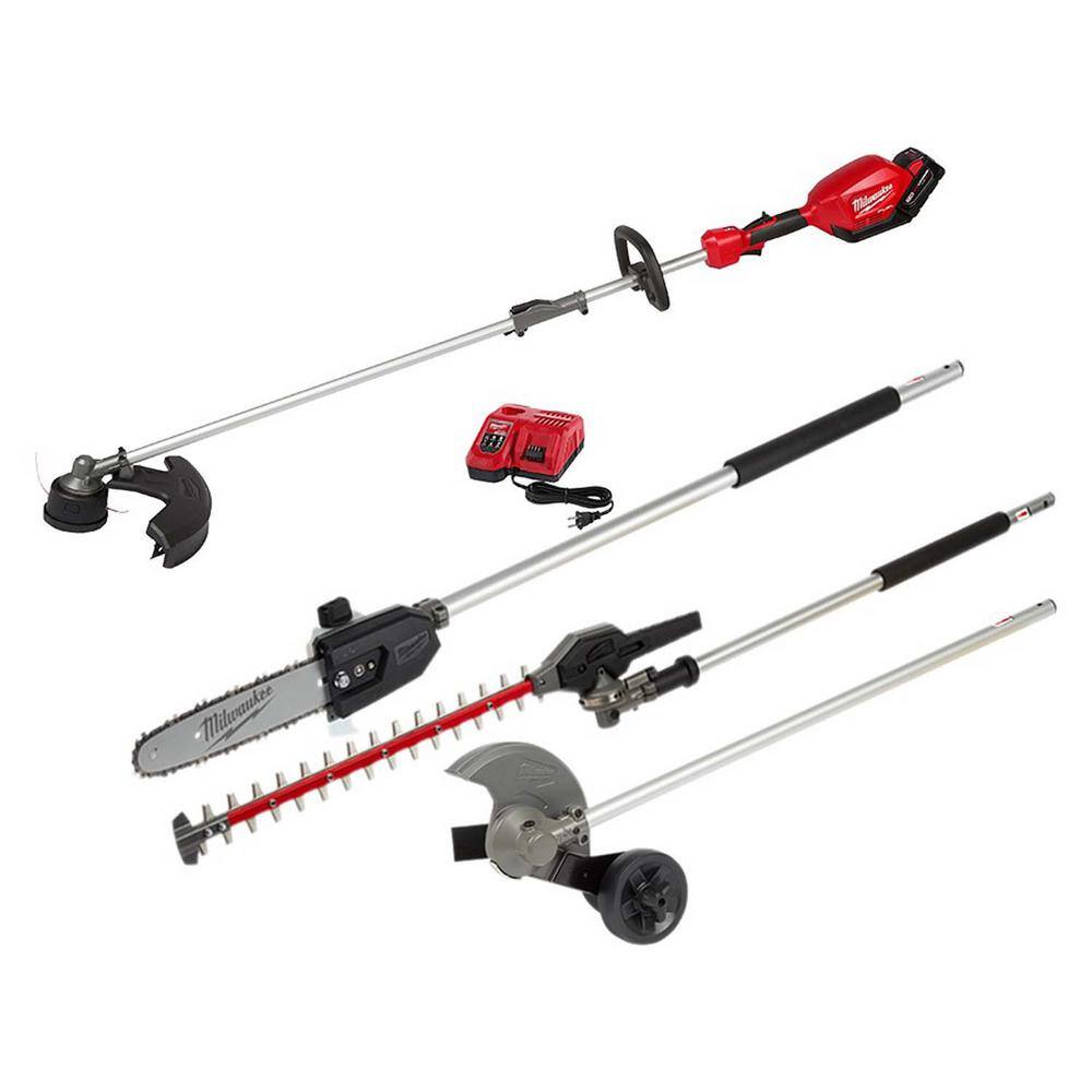 MW M18 FUEL 18 V Lithium Ion Cordless Brushless String Grass Trimmer 8.0Ah Kit with Pole Saw Hedge Trimmer Edger 2825-21ST-49-16-2718-49-16-2719-49-16-27