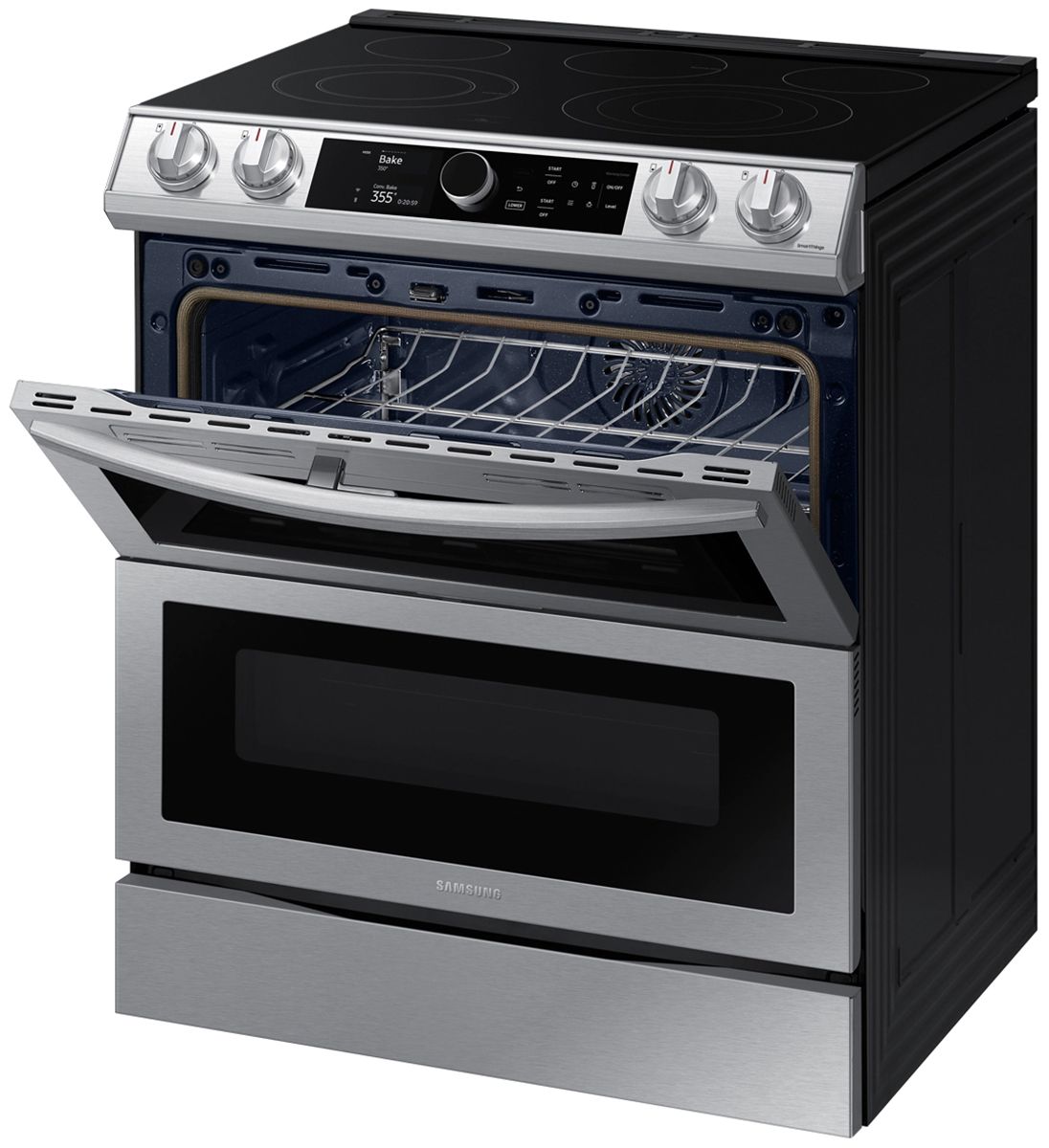  ADA 6.3 Cu. Ft. Fingerprint Resistant Stainless Steel Flex Duo Slide-in Electric Range With Smart Dial， Air Fry and Wi-Fi