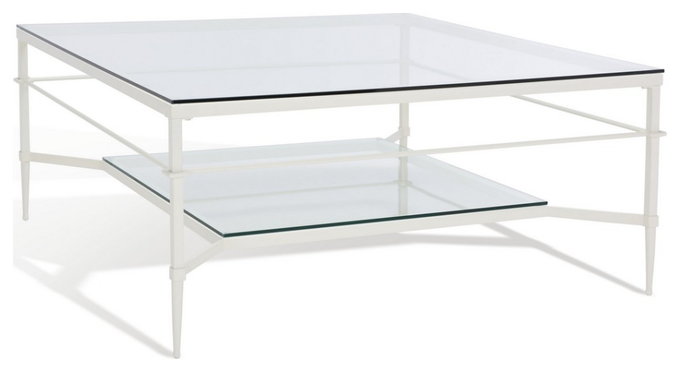 Safavieh Mieka Glass Cocktail Table   Contemporary   Coffee Tables   by Safavieh  Houzz