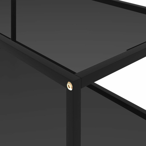 vidaXL Coffee Table End Table Living Room Sofa Table Black Tempered Glass   Industrial   Coffee Tables   by vidaXL LLC  Houzz