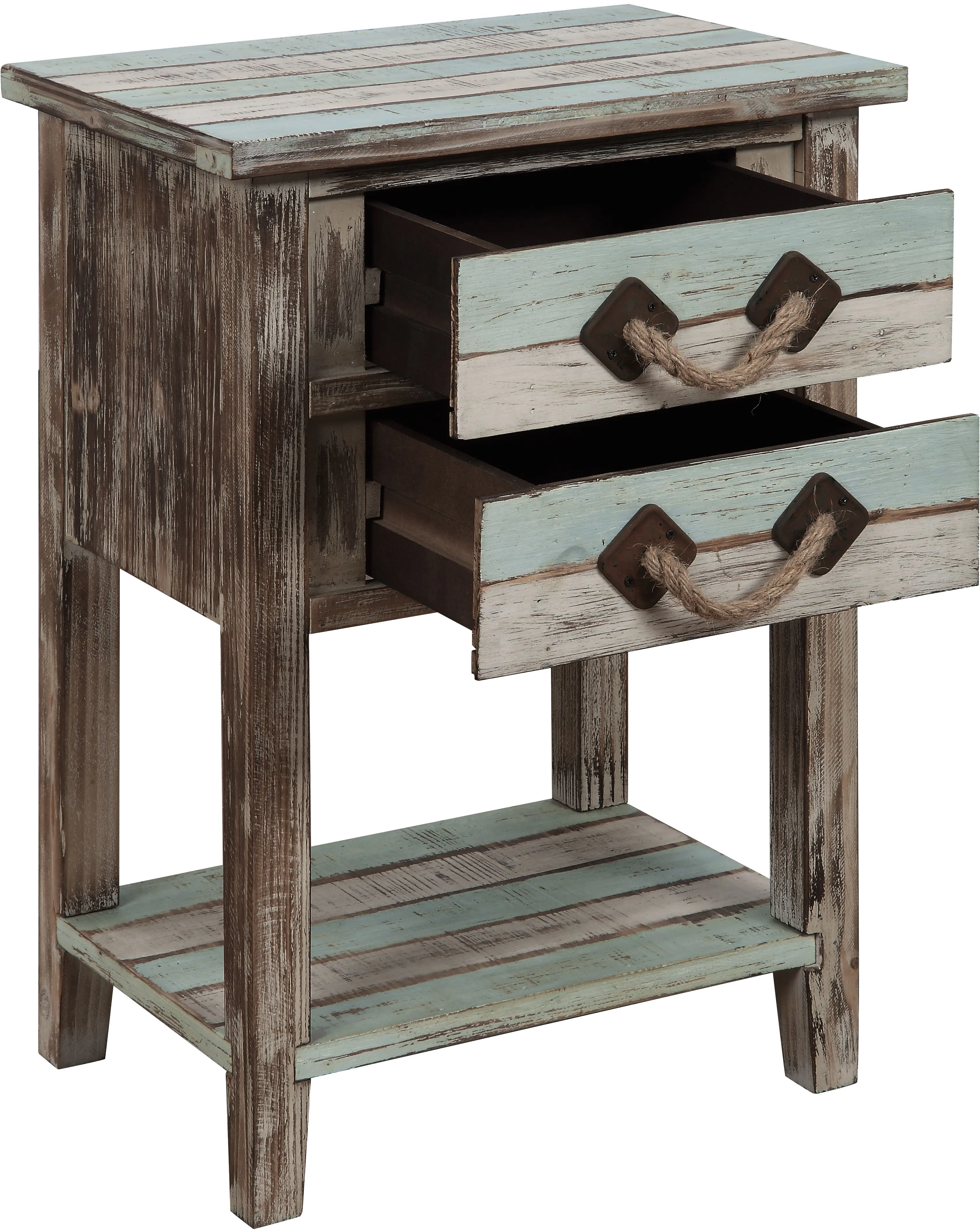 Marilla Coastal 2-Drawer Accent Table