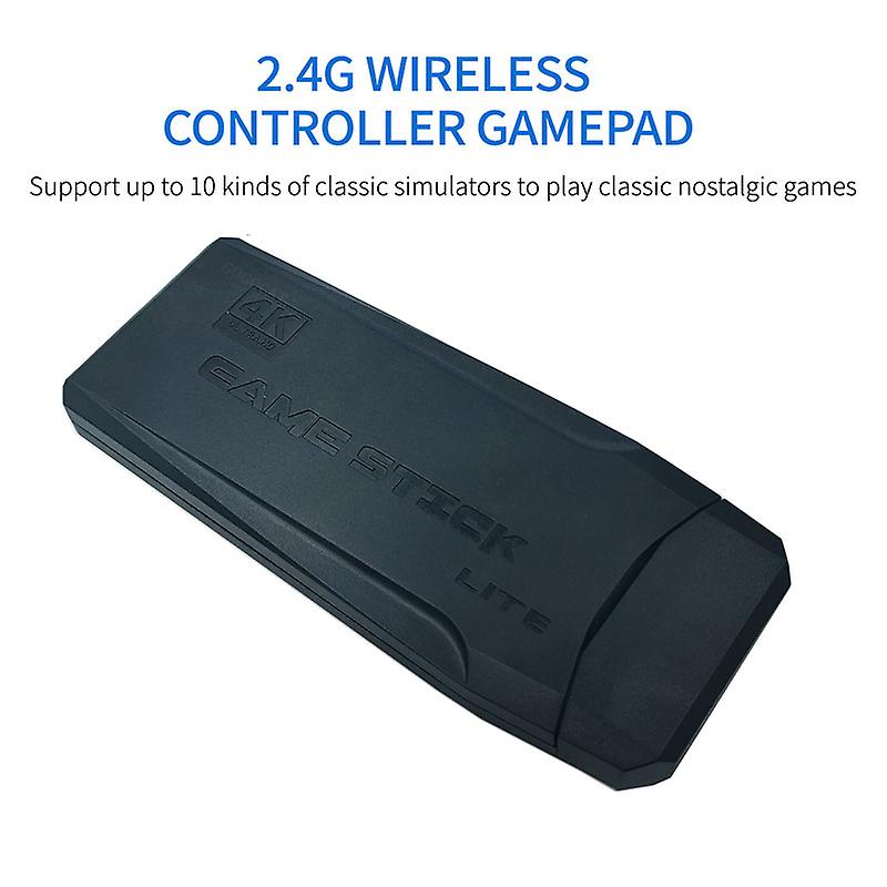 Mini Retro Game Stick 4k Hd 2.4g Wireless 10000 Games 64gb Classic Gaming Gamepads Tv Family Controller For Ps1/gba/md