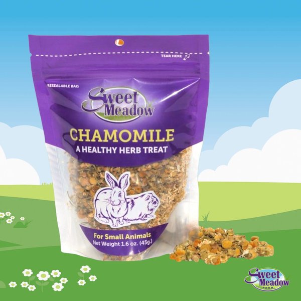 Sweet Meadow Farm Chamomile Herb Small Pet Treats， 1.6-oz bag