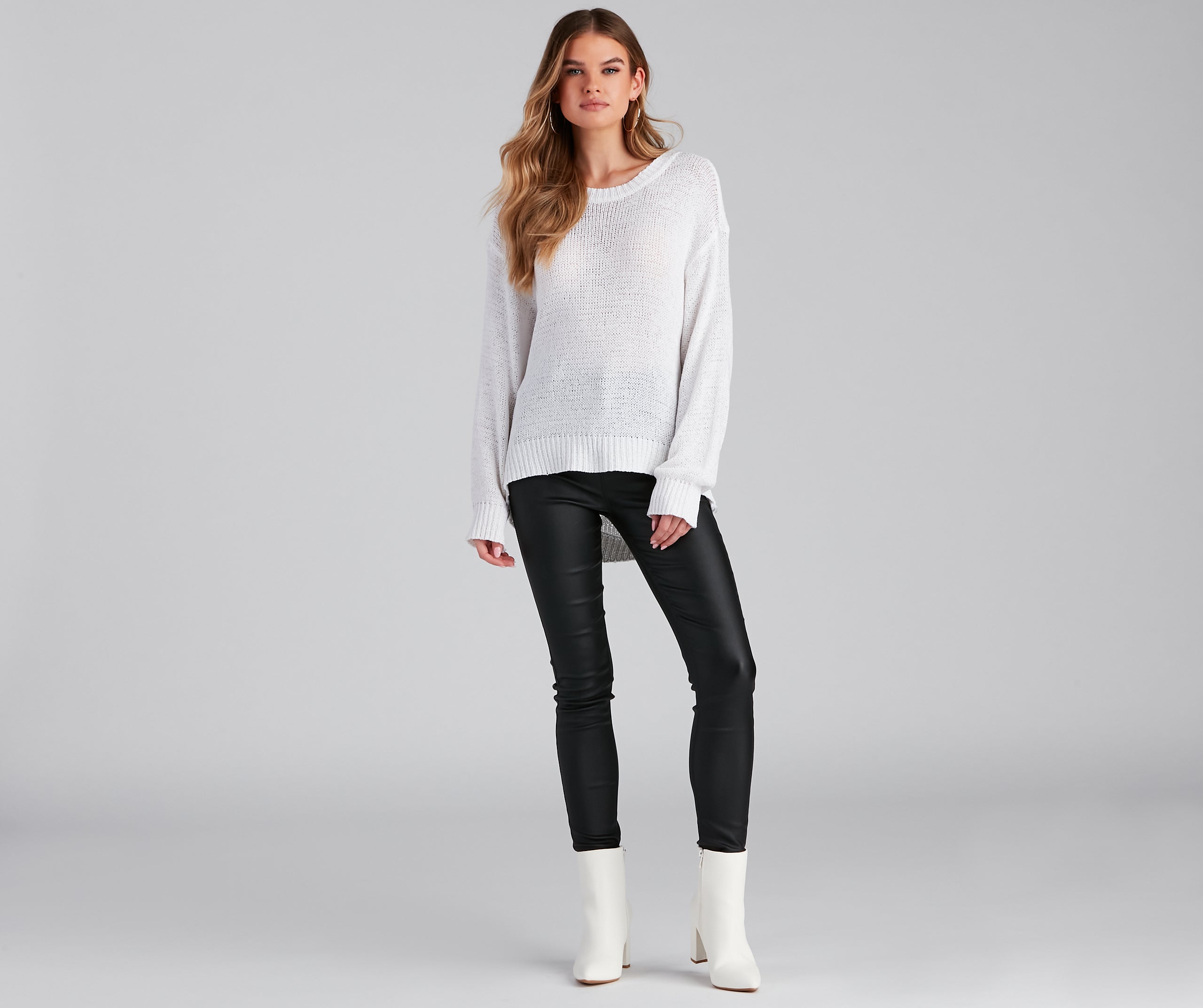 Effortless Chic Open Back Sweater