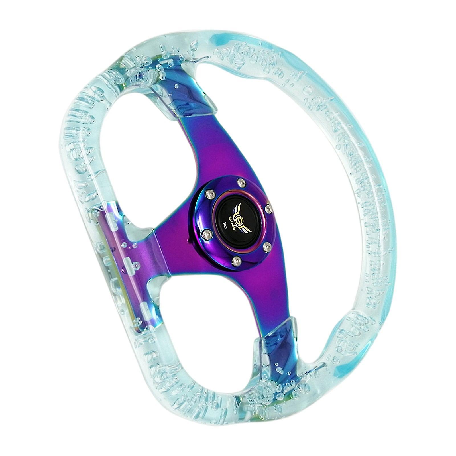 D Shaped 13 Inch Auto Acrylic Steering Wheel Drifting Steering Wheel Parts.