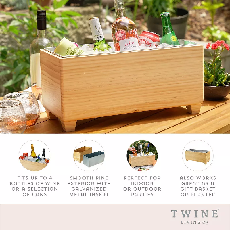 Wooden Beverage Tub by Twine Living