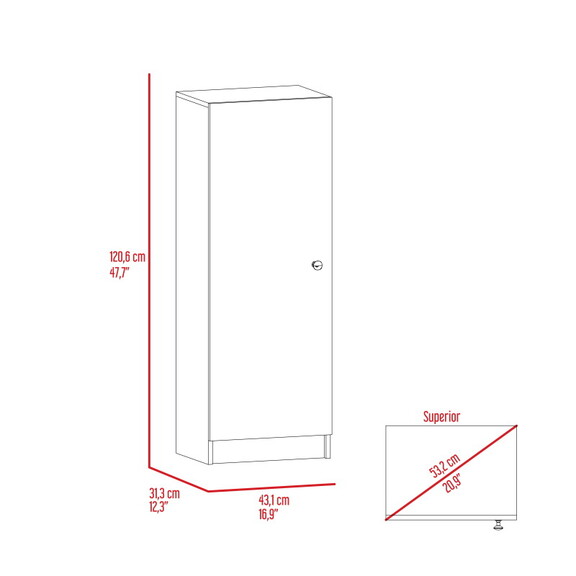 Richmond Rectangle Pantry Cabinet Black Wengue B06...