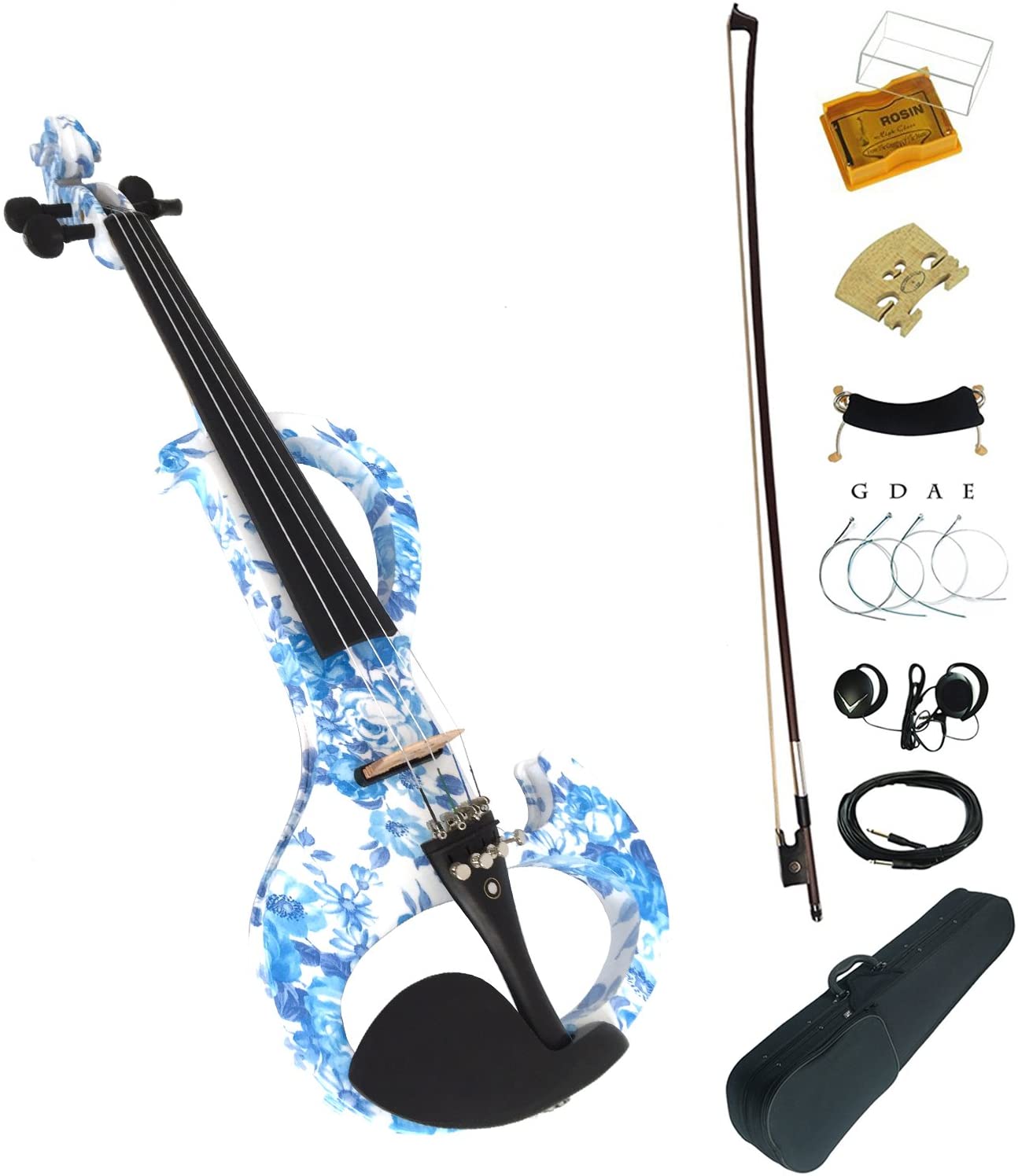 100% Handmade Premium Electric Violin Full Size 4 4 Professional Silent Violin For Student Solid Wood(DSZA)