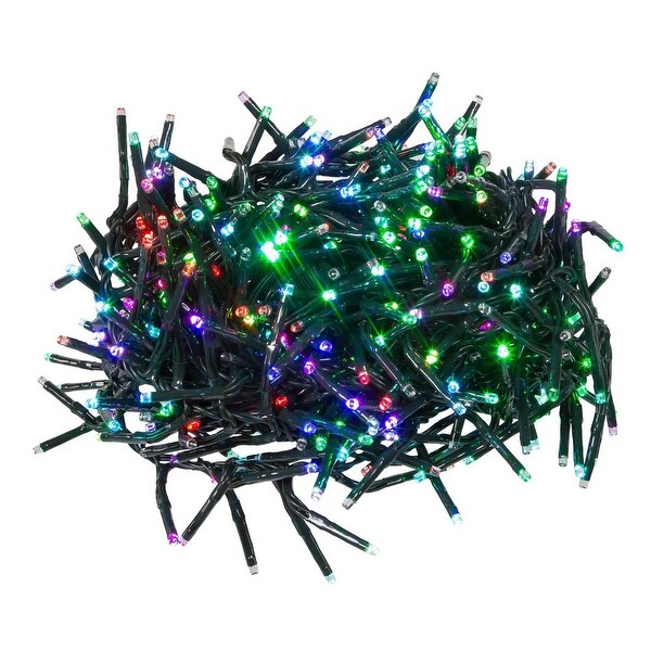 Kurt Adler 480Light 15.7Foot RGB Twinkle LED Connectable Cluster Garland