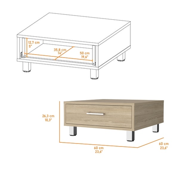 1-Drawer Rectangle Coffee Table