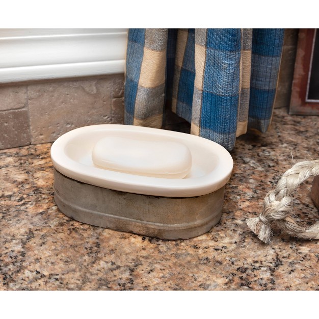 Metal amp Stoneware Soap Dish Storied Home