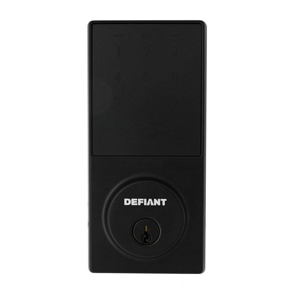 Defiant Slim Matte Black Electronic Touchpad Deadbolt 32GZ4X9D01BB