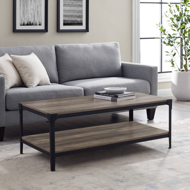 Benny Urban Industrial Angle Iron Coffee Table Saracina Home