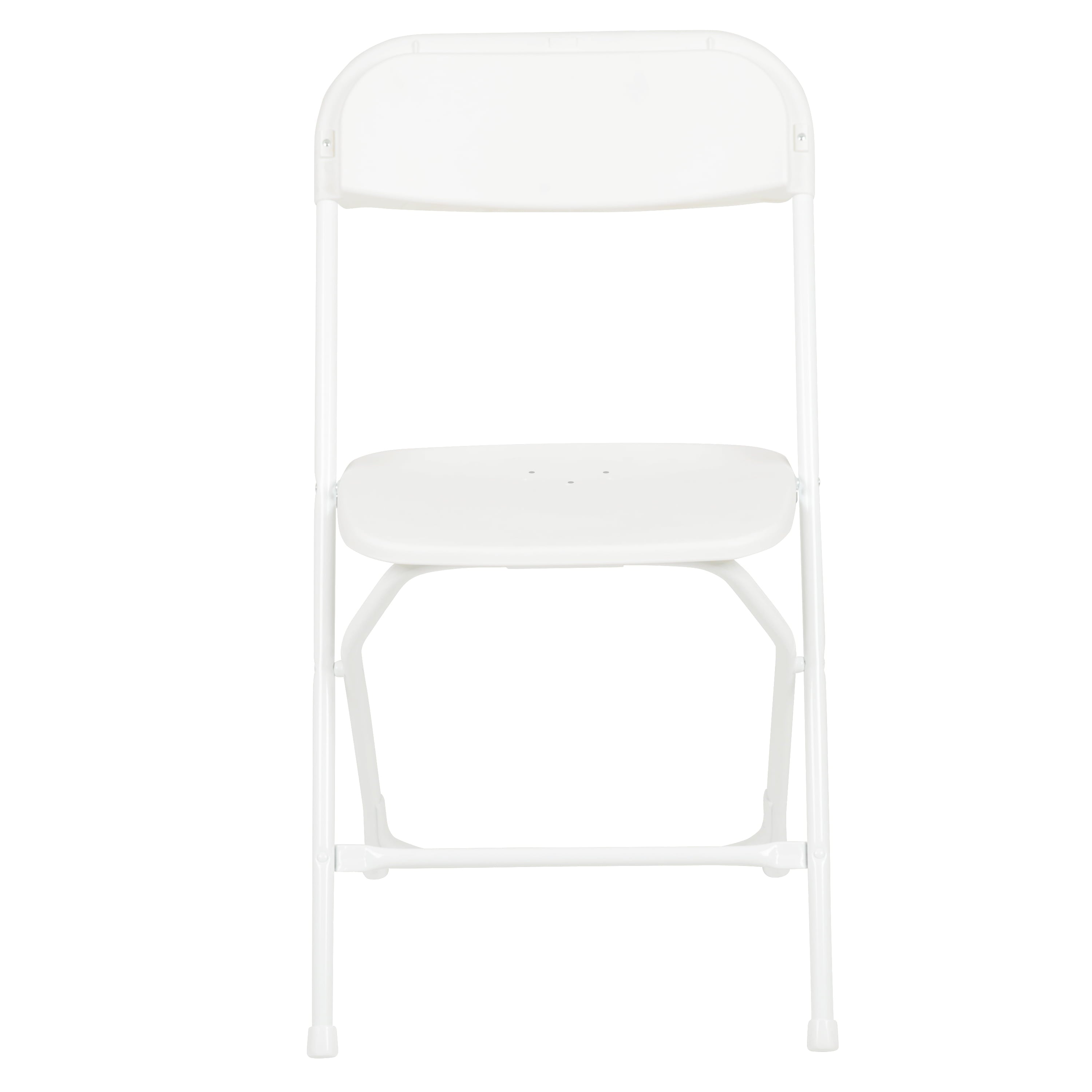 Flash Furniture Hercules™ Series Plastic Folding Chair - White - 10 Pack 650LB Weight Capacity Comfortable Event Chair-Lightweight Folding Chair