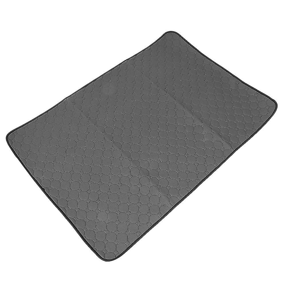 Pet Dog Cat Washable Pee Pad Reusable Potty Urine Training Pads Diapers Bed Sofa Cover (Grey M)