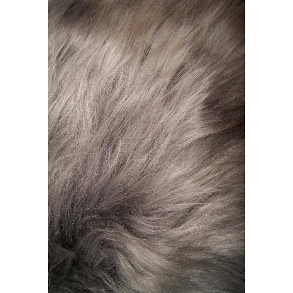 natural Icelandic Gray Brisa 15 in. x 15 in. Sheepskin Chair Pad 676685026255