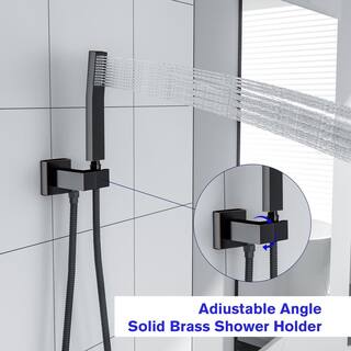 LORDEAR Single Handle 3-Spray High Pressure Tub and Shower Faucet with 360 Swivel in Oil Rubbed Bronze Valve Included H-SLF16015Z-ORB