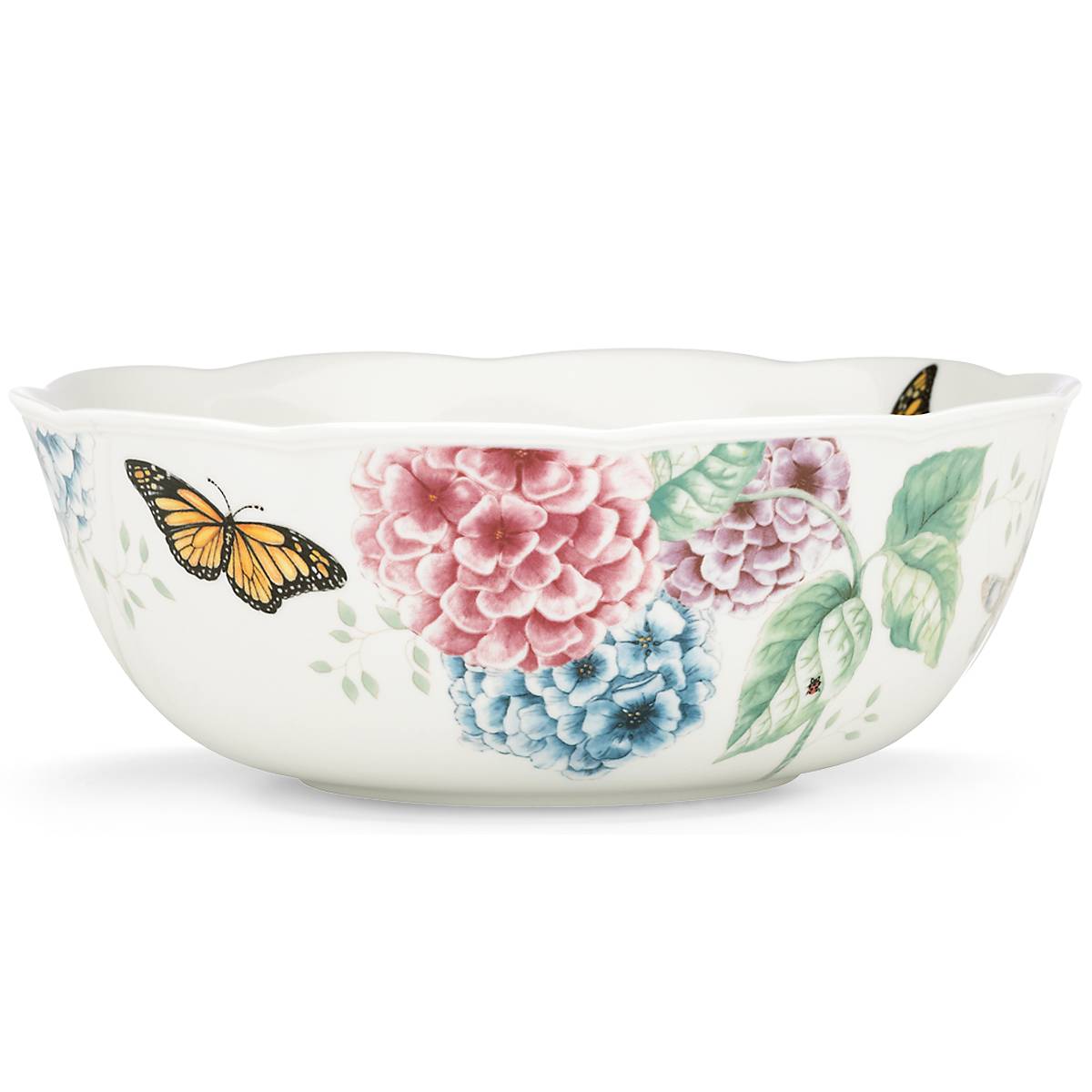 Butterfly Meadow Hydrangea Large Serving Bowl