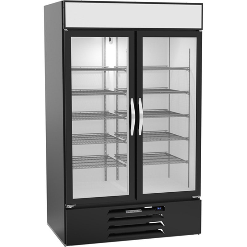 Beverage-Air MMR44HC-1-B Reach-In Refrigerated Merchandiser， Black， 40.2 cu. ft.