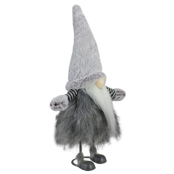 Bouncing Gnome with Shaggy Beard Christmas Figure