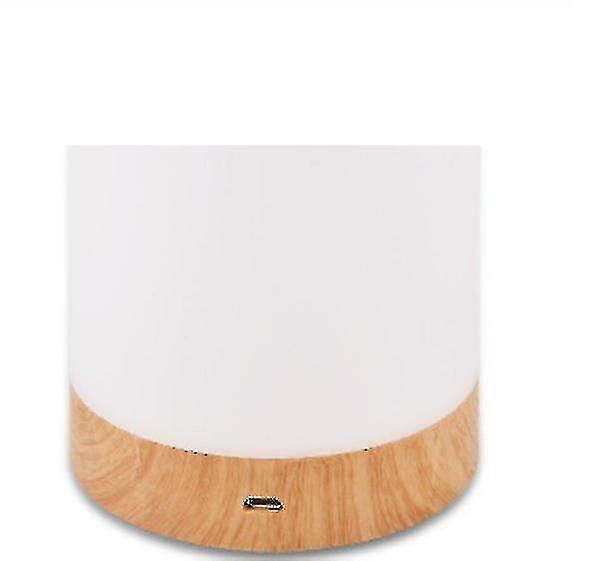 Dimmable Led Colorful Creative Wood Grain Rechargeable Bedside Table Lamp